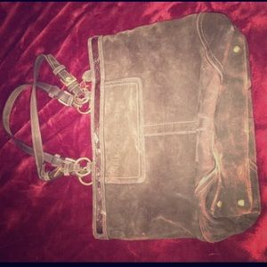 Brown suede Coach